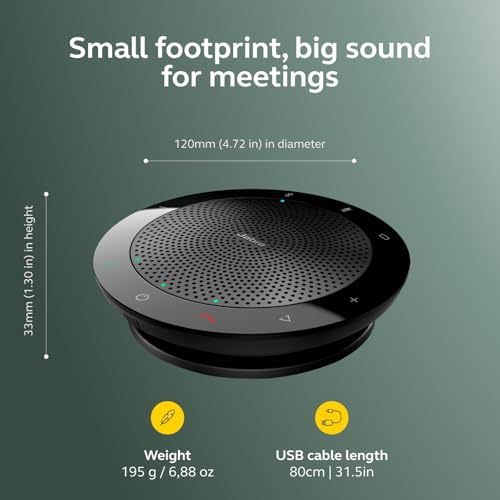 Jabra Speak 510 (2025 Edition) Portable USB Bluetooth Speaker, Black - 4