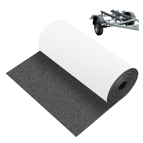 LYMOI Boat Trailer Bunk Carpet, 12in x 13ft Boat Bunk Carpet, Adhesive Backed Marine Carpet Trailer Bunk Padding for Outdoor Boats Trailers Jet Ski Ramps Trailer Accessories