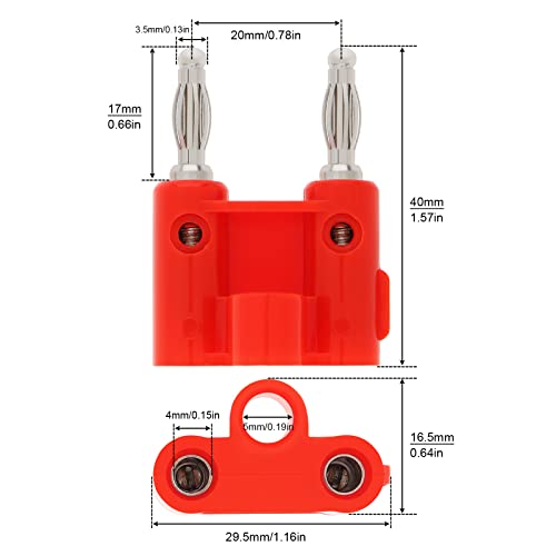 Pack de 10 Conectores Banana Doble para Cables de Altavoz miniatura 2