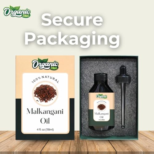 Image of Organic Zing Malkangni Seed Oil 15 ml (0.51 fl oz) - Rare Jyotishmati Oil for Traditional Scalp Massage Treatments & Ayurvedic Formulations