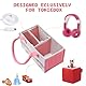 Toniebox Bag Zubehör Schutzhüllen-Organizer mit Figuren Aufbewahrung viel Platz Tasche für Toniebox Starter Set (rosa)