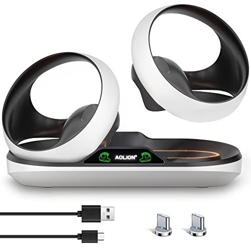 ⚡【 Design per la ricarica dei controller PS VR2 Sense 】 -Il dock di caricabatterie per ps5vr2 è perfettamente compatibile con i controller, mantenendolo in modalità di ricarica stabile e sicura. Questo ha aggiunto al look per mantenere pulito e caricatore il vostro telecomando PSVR2.