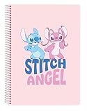 STITCH OHANA - Cuaderno 80 Hojas A5, Tapas Duras, Ideal para Niños de Diferentes Edades, Cómodo y Versátil, Calidad y Resistencia, 15.5x22 cm