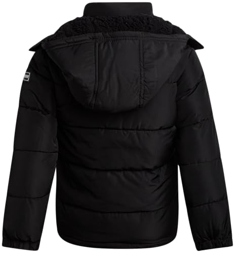 Image of DKNY Boys Puffer Jacket - Wind Water Resistant Polar Fleece Lined Boys Winter Coat - Cozy Kids Jacket with Sherpa Lined Hood