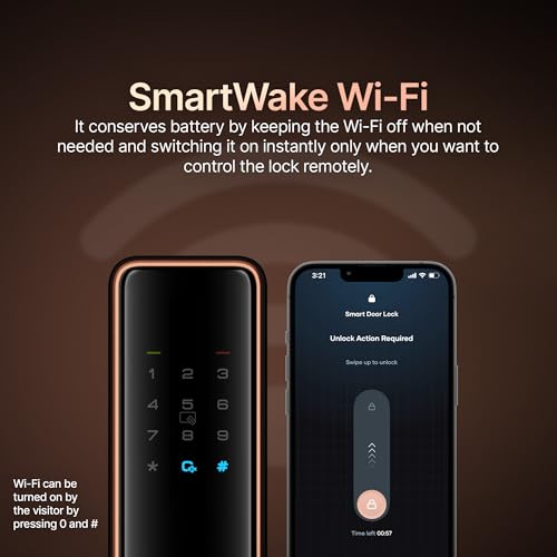 Image of Qubo Smart Door Lock Ultra (Wi-Fi) from Hero Group | Remote App Unlock | 5 Bolts | Tamper Alerts | App Control| 7-Way Unlocking | Fingerprint| PIN | OTP | RFID Card | Mechanical Key | 3 Year Warranty