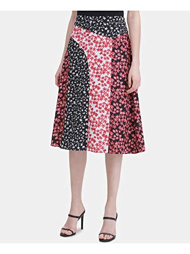 Calvin Klein Women's Angle Hem Printed Skirt