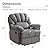 ANJ Manual Recliner Chair, Overstuffed Recliner with Soft Cushion and Wide Back, Comfy Padded Reclining Single Sofa for Living Room by ANJ