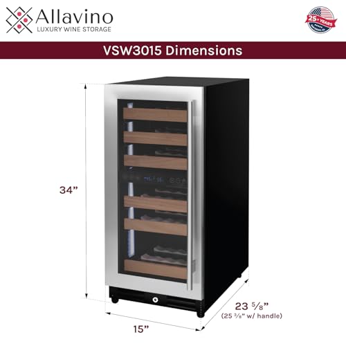 Image of Allavino Reserva Series 30-Bottle Dual Zone Built-in Wine Cooler Refrigerator