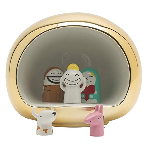 Alessi Presepe Nativity Set Modern Figurine Gold (Shiny) by Alessi