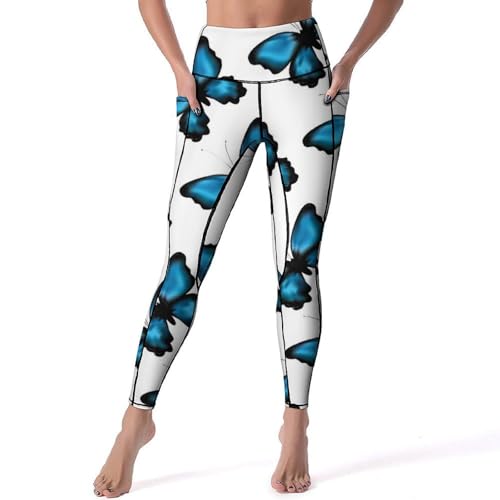 Leggings pour fitness gym jogging taille haute legging papillon S