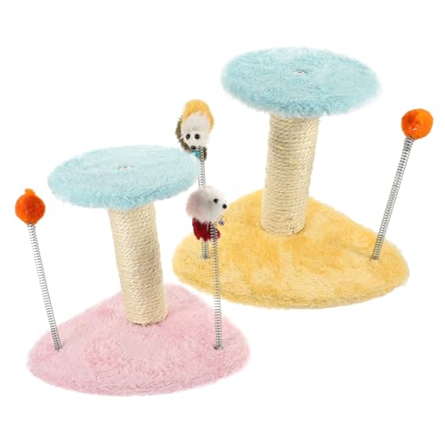 Torre de rascador para gatos con juguete interactivo