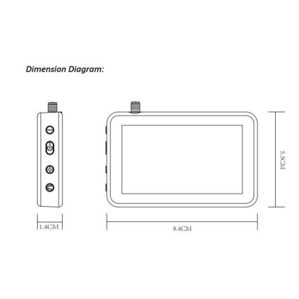 Monitor FPV da 3 Pollici 5.8G con Ricevitore VTX da 40CH e Batteria Integrata per Drone RC FPV, Handheld Display