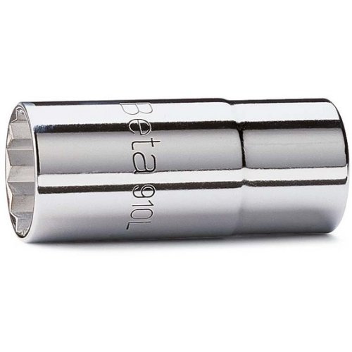Beta 910AS/L 3/8" Drive 12-Point Socket, SAE 7/16", Long Series