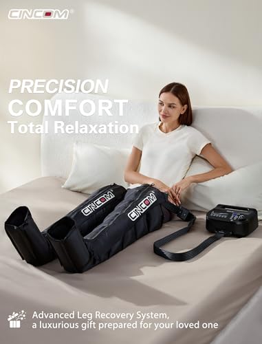 Image of CINCOM Air Compression Recovery System，Sequential Leg Compression Massager | 6-zone sequential boots, 11 intensities, 3 modes. Relieves RLS, edema, fatigue. Ideal for circulation & fast recovery