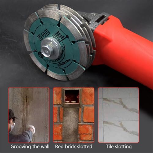 Image of Angle Grinder Slotting Conversion Kit for 100mm Grinder, Carbon Steel Wall Chaser Adapter, Multi-Disc Groove Cutting Head for Wiring Channel and Pipe Slotting