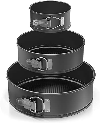 Springform Cake Pan Set Of 3 (4 7 9 Inch) - Round Nonstick Baking Pans Spring Form For Cheesecake, Tier Wedding Cakes, And More - Removable Bottom, Leakproof Bakeware Sets With Small, Medium, Large