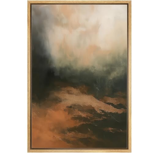 wall26 Framed Canvas Print Wall Art Abstract Earth Tones Canvas