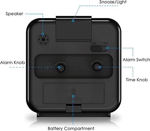 Compact Silent Analog Travel Alarm product photo Compact Silent Analog Travel Alarm product