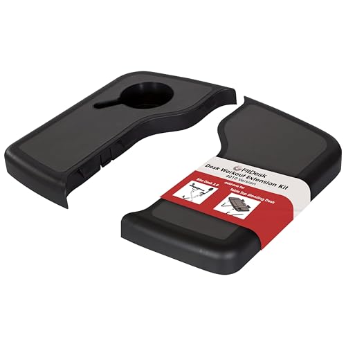 FitDesk Clamp-On Extender for 3.0 Exercise Bike & Standing Desk, Adjustable Laptop Stand, Bike Desk Attachment with Mousepad, Cup Holder & Tray, Fits Up to 17