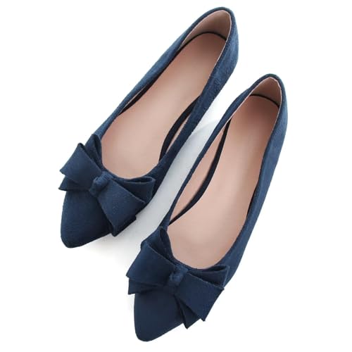 Image of SAILING LU Women's Bow-Knot Pointed Toe Ballet Flats
