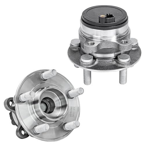 Image of Detroit Axle - FWD Rear 2pc Wheel Bearing Hubs for Ford Edge Lincoln MKX Continental Nautilus, 2 Wheel Bearing & Hubs Assembly Replacement