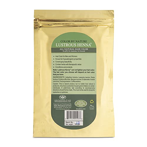 Henna Lustrosa Mahogany Color by Nature 100 gramos miniatura 2