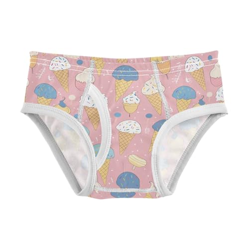 visesunny Boys Cotton Underwear Handdrawn Icecream Pattern Printed Toddler Soft Training Briefs Size 2T-8Y for Kids