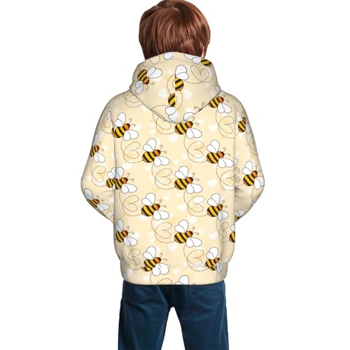 Small Bees Kid Hoodies Boys Sweatshirts Girls Pullover with Pocket4