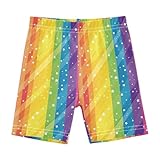 Sletend Rainbow Star Girls’ Comfy Lined Shorts Lightweight & Skin-Friendly Cotton for All-Day Comfort Ideal for Travel Beach or Home Lounging Toddler Sizes