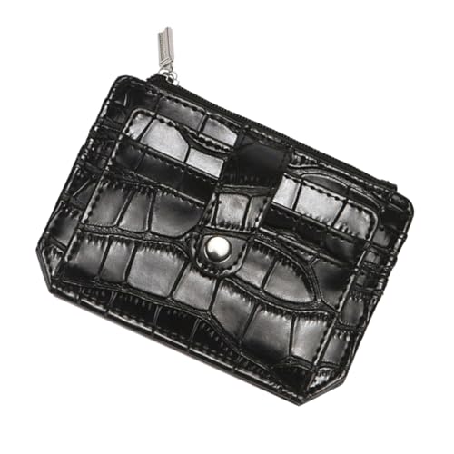 Healeved Men's Credit Cards Storage Holder Small Zipper Coin Purse Pu Leather Money Storage Pouch Easy to Carry