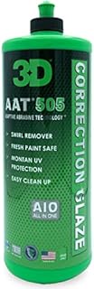 3D AAT 505 Correction Glaze - 32oz - Body Shop Swirl Remover for Freshly Painted Vehicles - Montan UV Protection - Easy Clean Up - Adaptive Abrasive Technology