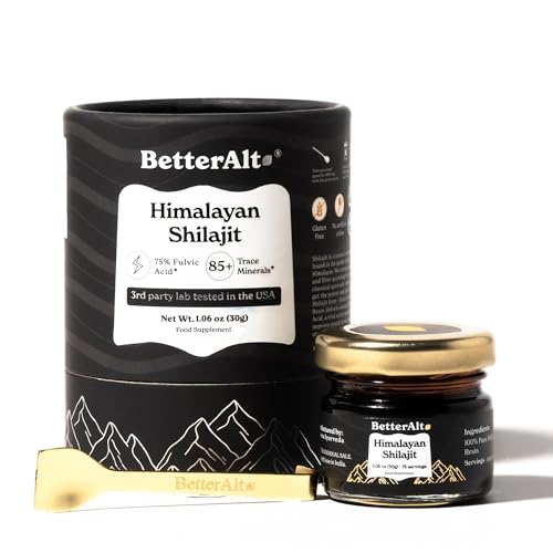 Better Alt Pure Himalayan Shilajit Resin High Potency Gold Grade for Men & Women| 75 Servings for Energy Boost & Immune Support 75%+ Fulvic Acid with Lab Test Report 400mg