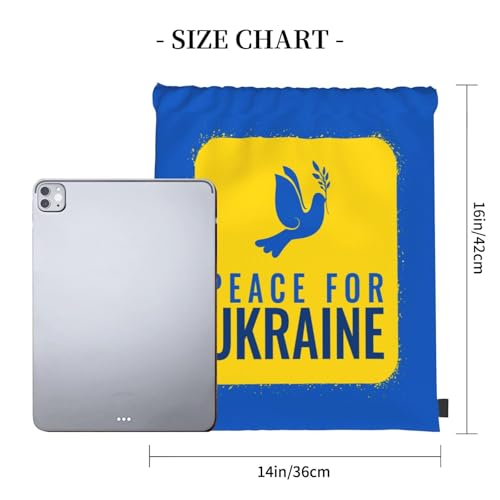 Pray For Ukraine Drawstring Backpack Gym Bag Waterproof Draw String Cinch Bags for Sports Yoga Swimming Travel Beach4