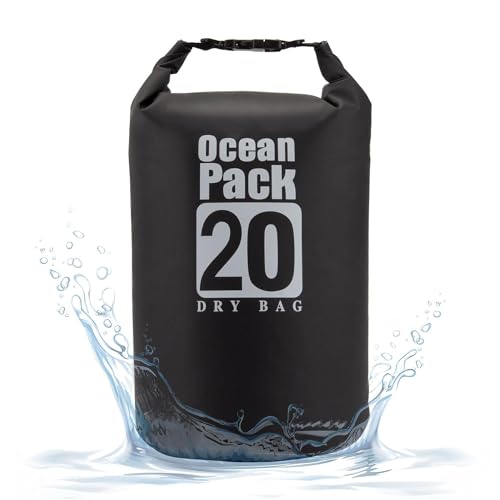Image of Waterproof Dry Bag with Phone Case, 2L /3L /5L /10L /15L /20L /30L, Floating and Lightweight Bags for Kayaking Rafting Boating River Trekking-Multi Color (20 Liter)