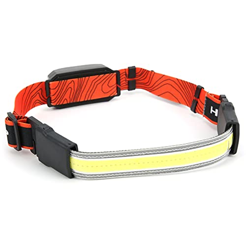 Leapiture Lightweight Headlamp Brightness Headband Light Bright USB Headlamp Outdoor Head Torch Strong Power Strap Light Rechargeable Headlamp for Fishing Camping