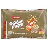 Malt-O-Meal Golden Puffs Breakfast Cereal, Sweetened Puffed Wheat Cereal, Bulk Family Size Cereal, 25 OZ Resealable Cereal Bag