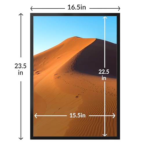 LaVie Home 16x23 Picture Frame for Wall Display, 16x23 Black Picture Frame with HD Plexiglas, 16 x 23 Photo Frame 1 Pack, Display Frame for Vertical or Horizontal, Classic Collection