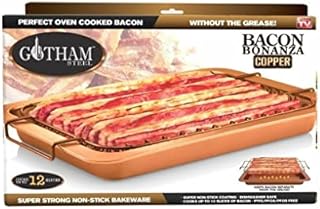 Bacon Bonanza by Gotham Steel Oven Healthier Bacon Drip Rack Tray with Pan – As Seen on TV Large