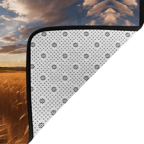 Tapis imprimé millet 203x147 cm pour salon et bureau