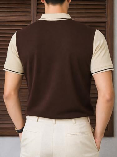 Image of Veirdo Men's Polo T-Shirt - Regular Fit Casual Half Sleeve Collar Tee, Stylish Solid Color Summer Wear, Comfortable Everyday Fashion Top (Sizes S-2XL)
