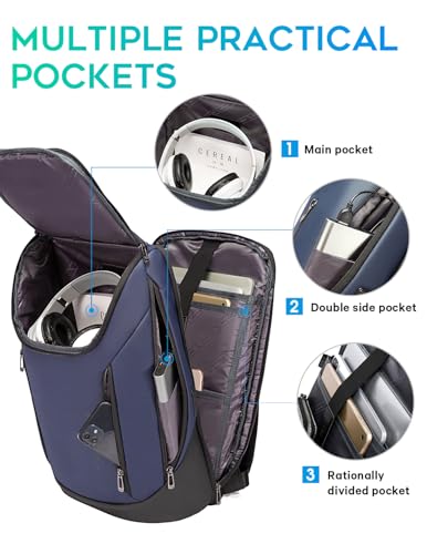 Image of FUTURE AESTHETIC Business Smart Backpack Waterproof fit 15.6 Inch Laptop Backpack with USB Charging Port,Travel Backpack