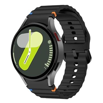 Pulseira de Silicone para Samsung Galaxy Watch 7 (Preto)