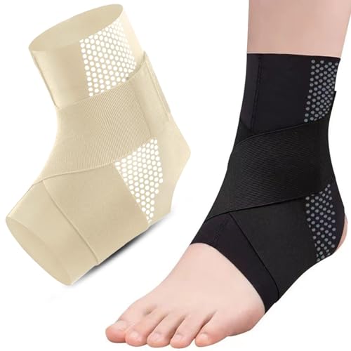 Ankle Guard - Active Ankle Brace, Compression Ankles Support Brace for Kids Youth &amp; Adult (Beige,L (women 8-9.5 / men 6-7))
