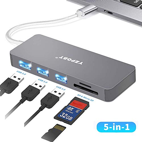USB-C Multi-Port Adapter, YZPGBT Mac USB C Adapter with 3 USB 3.0 Port