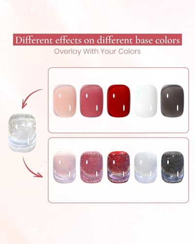 Gel Magnético Uñas Rainbow Holográfico Ruby Vibe 10 mL miniatura 3