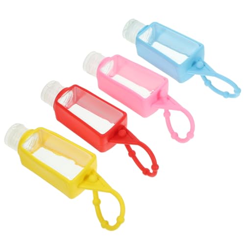 Gogogmee 4 piezas Botellas de Viaje Rellenable con Funda de Envases Líquidos de Resistentes y Prueba de Fugas de Unidades para Portátil y Diario Color Aleatorio Color Aleatorio