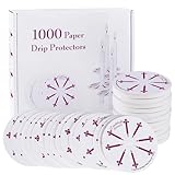 1000 Pcs White Paper Drip Protector, 3 Inch Paper Candle Holder for Candlelight Service Kit Church Shabbat Vigil Memorial