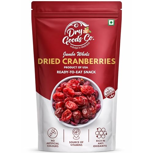 Image of Dry Goods Co. Premium Dried Cranberries 1kg | Soft & Chewy Sweetened Cranberries | Ideal for Snacking, Baking, Salads, Trail Mix, Yogurt & Smoothies