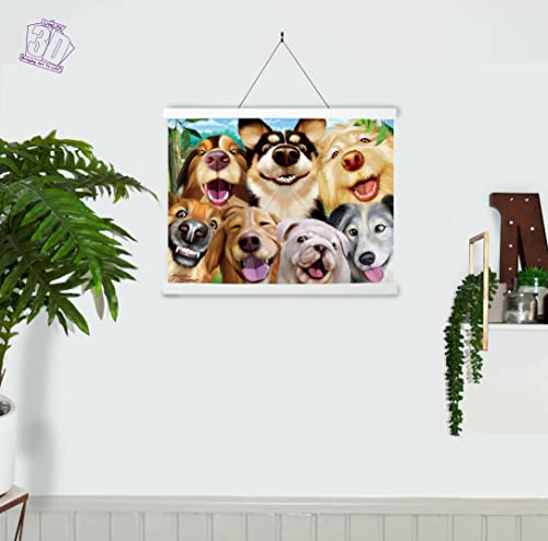 3D LiveLife Lenticular Wall Art Prints - Canine Selfie from Deluxebase. Unframed 3D Dog Poster. A perfect wall filler. Original artwork licensed from renowned artist, Michael Searle