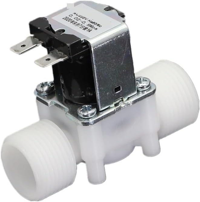 3/4" Plastic Solenoid Valve 12V 24V 220V PP N/C Magnetic Washing Machine Dispenser Water Pneumatic Pressure Controller Switch(Pressure Type,24V)